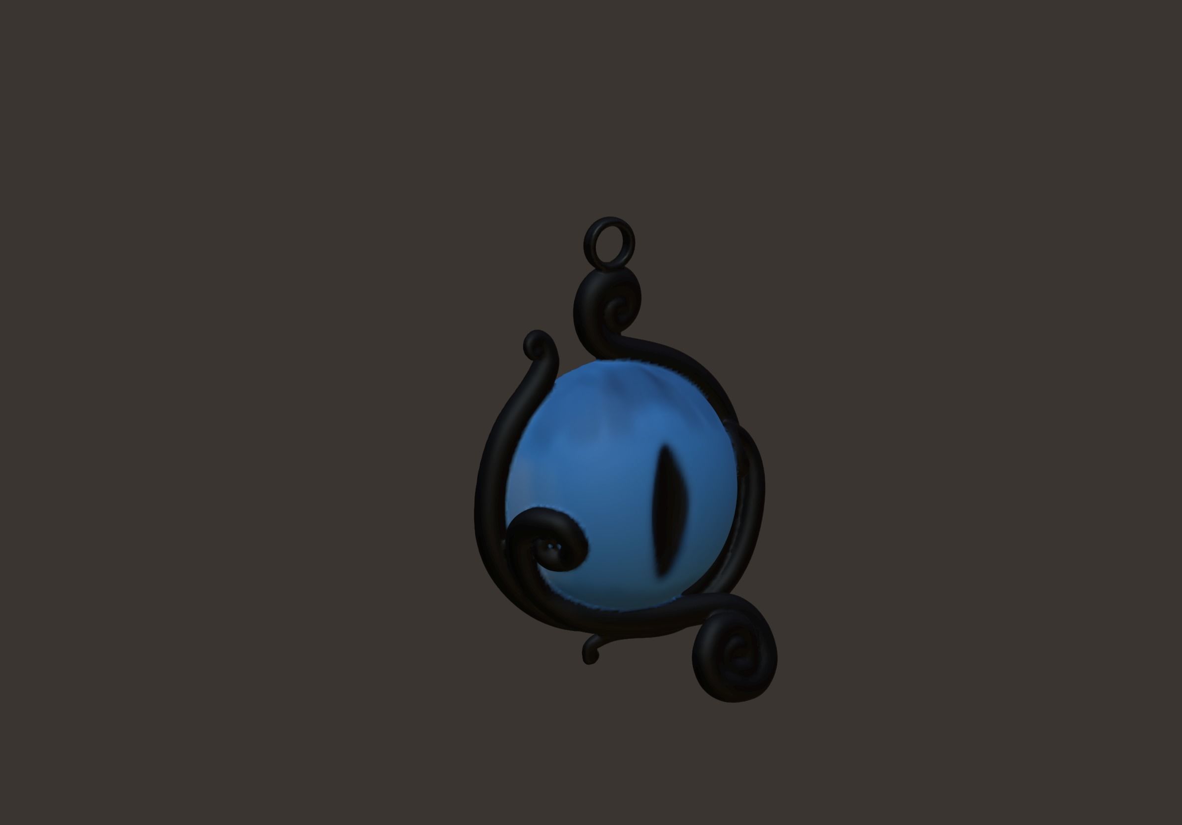 Octopus eye pendant - STL for 3D printing 3D print model_4