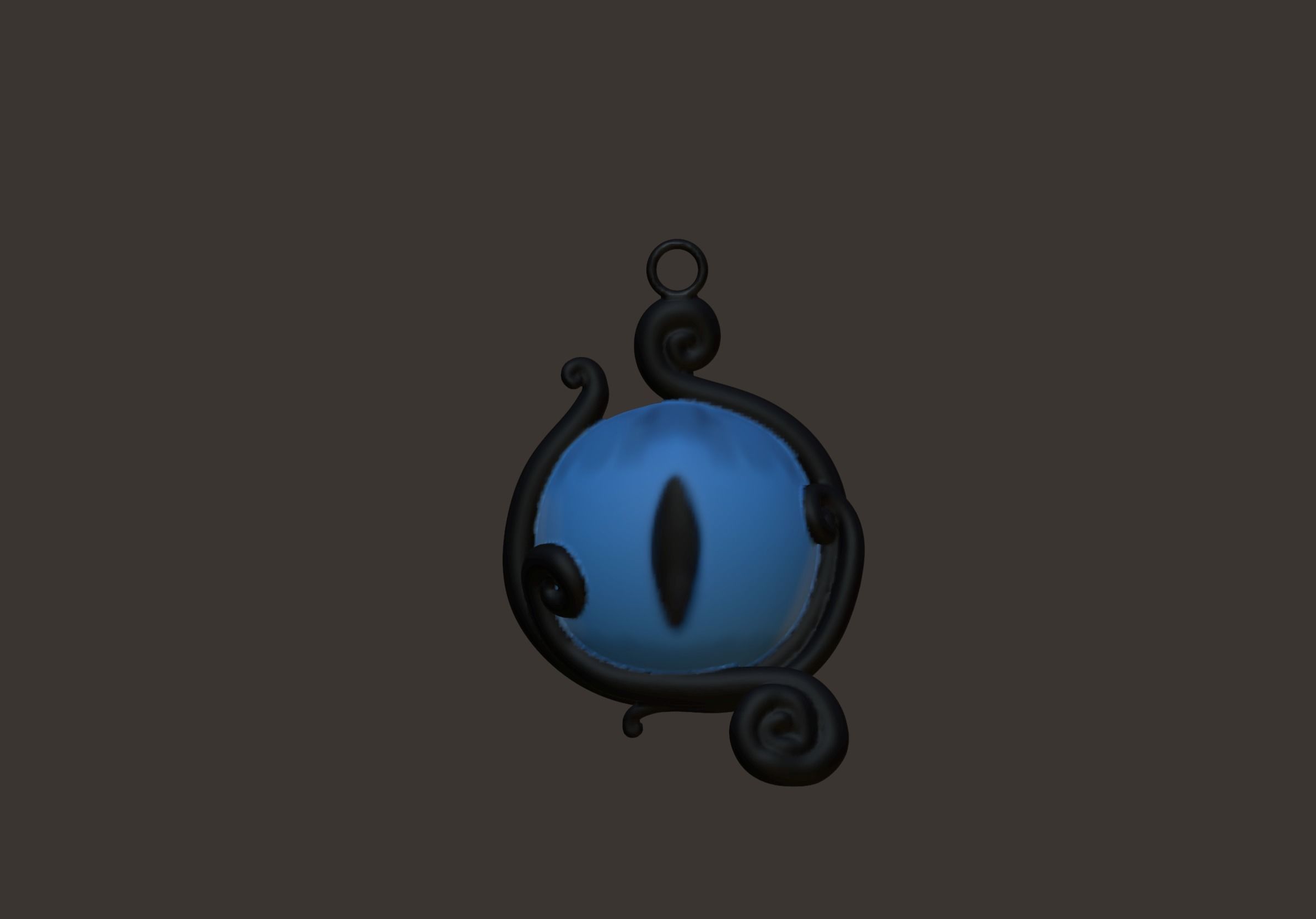 Octopus eye pendant - STL for 3D printing 3D print model_2