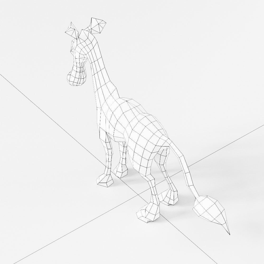 Horse cartoon 3d model  Low-poly 3D model_5