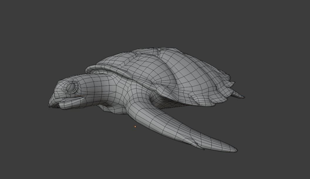Sea Turtle Animated Low-poly 3D model_11