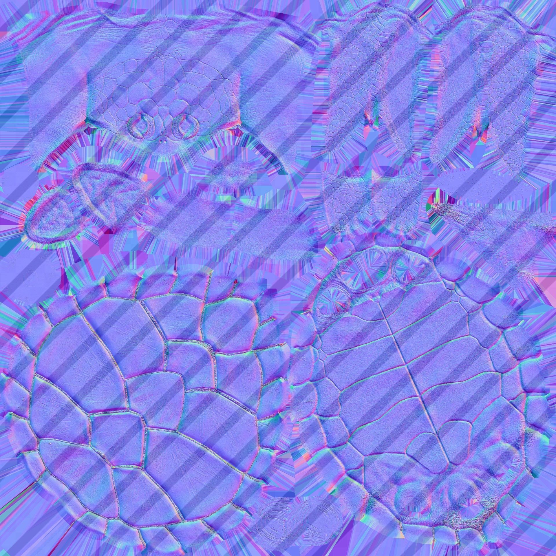 Sea Turtle Animated Low-poly 3D model_35