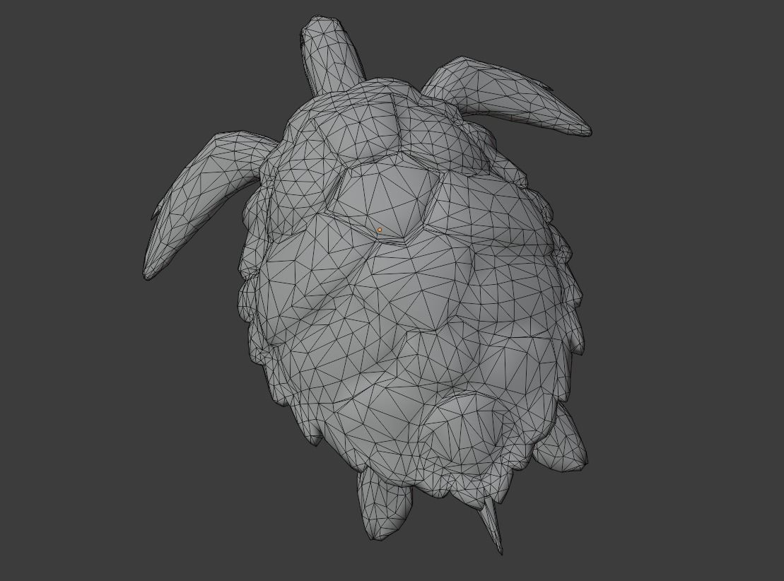 Sea Turtle Animated Low-poly 3D model_25