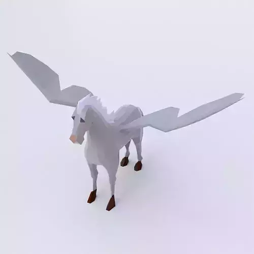 Pegasus flying Horse 3d model  Low-poly 3D model