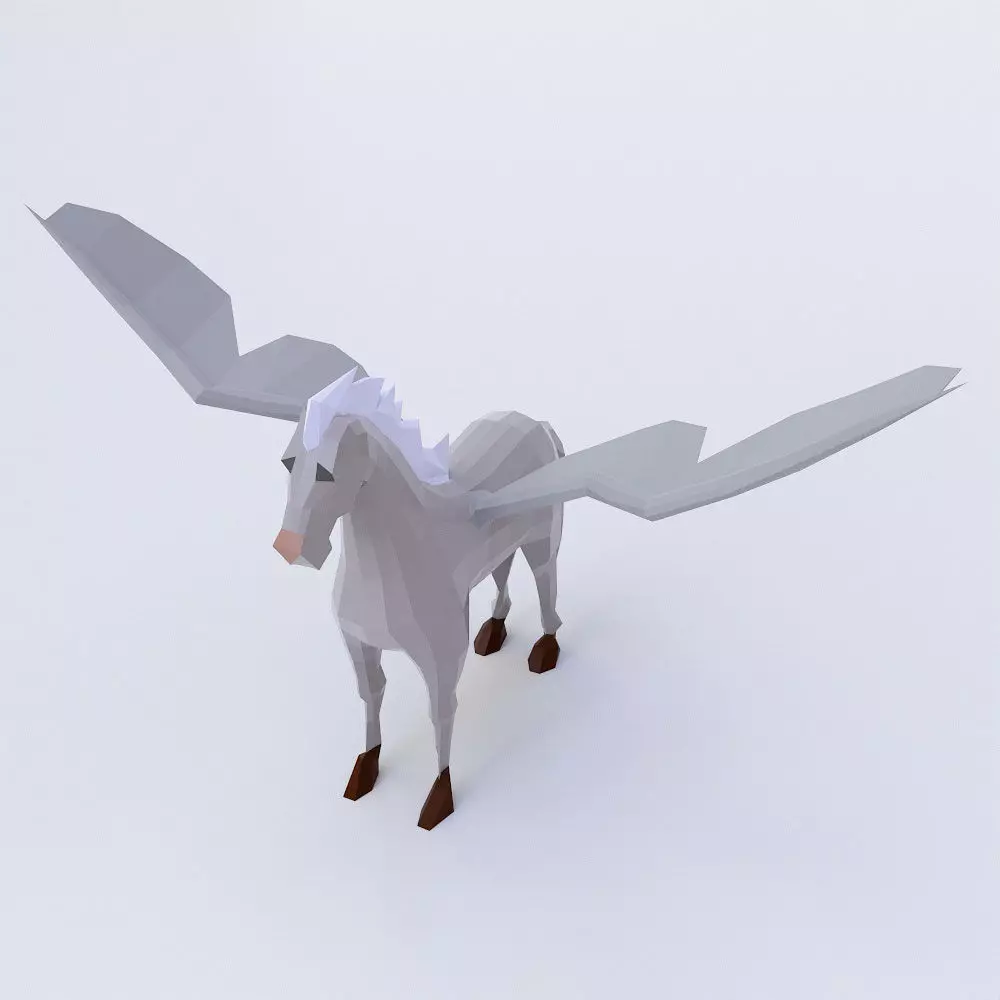 Pegasus flying Horse 3d model  Low-poly 3D model_0