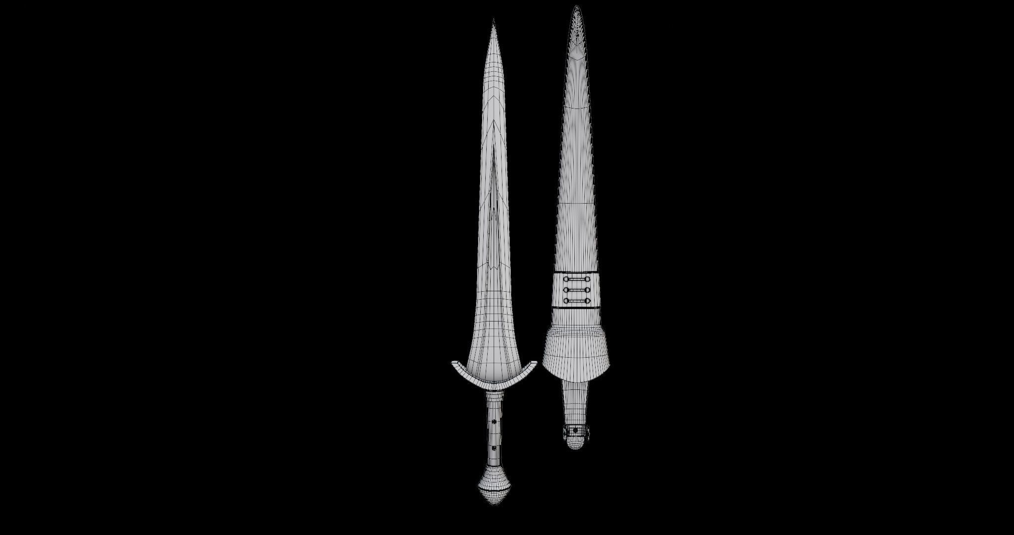 Sword 08 Game-Ready PBR Unity UE Arnold V-Ray Textures Included Low-poly 3D model_38