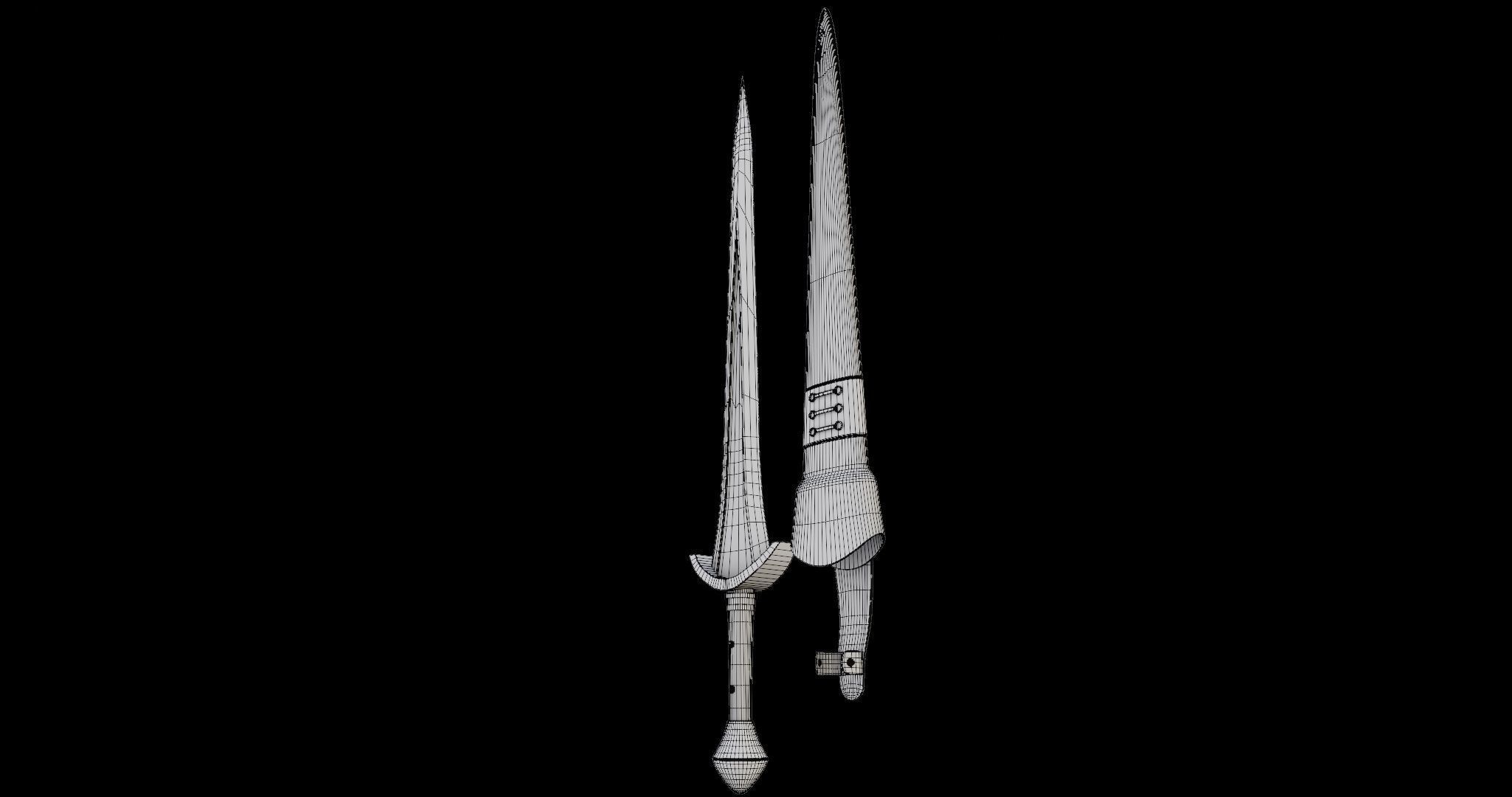 Sword 08 Game-Ready PBR Unity UE Arnold V-Ray Textures Included Low-poly 3D model_36