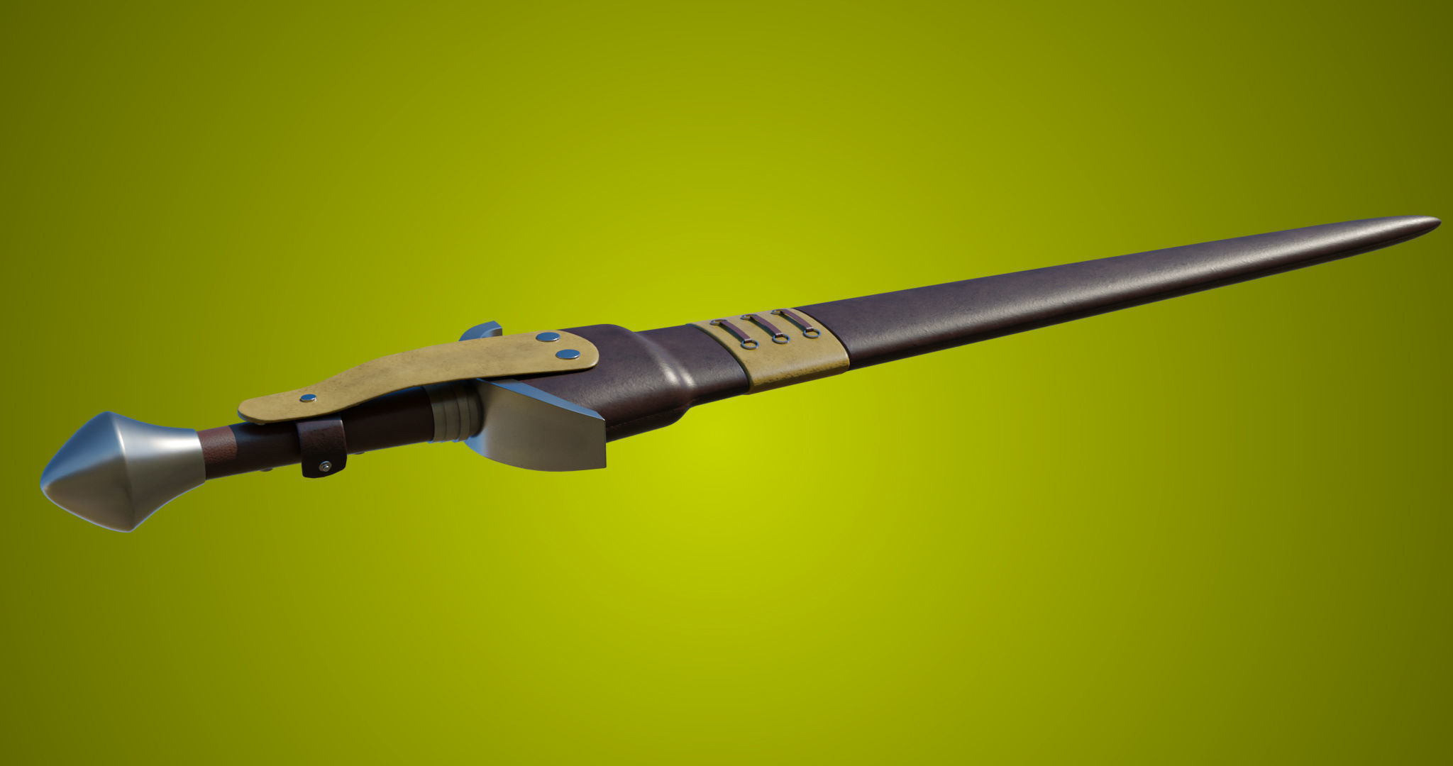 Sword 08 Game-Ready PBR Unity UE Arnold V-Ray Textures Included Low-poly 3D model_9