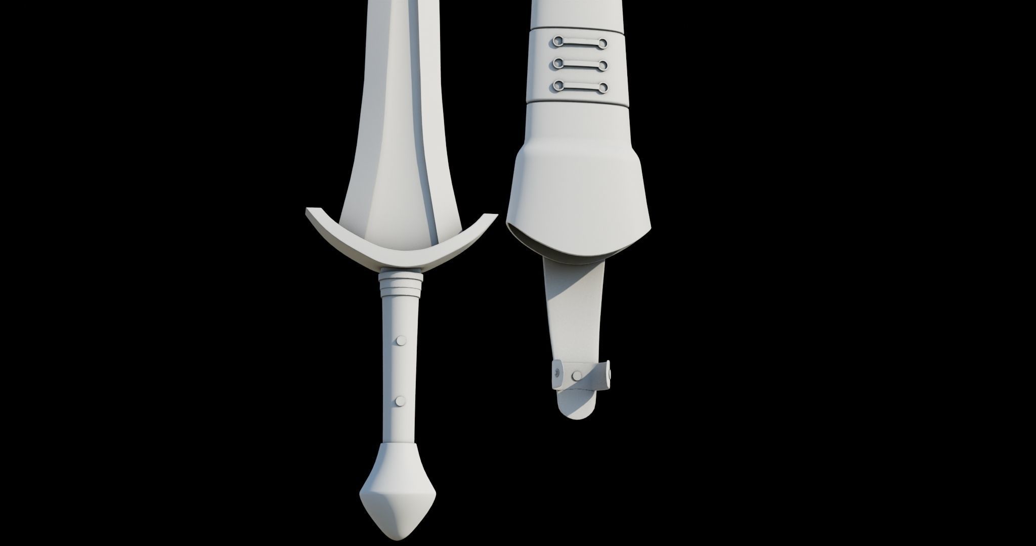 Sword 08 Game-Ready PBR Unity UE Arnold V-Ray Textures Included Low-poly 3D model_31