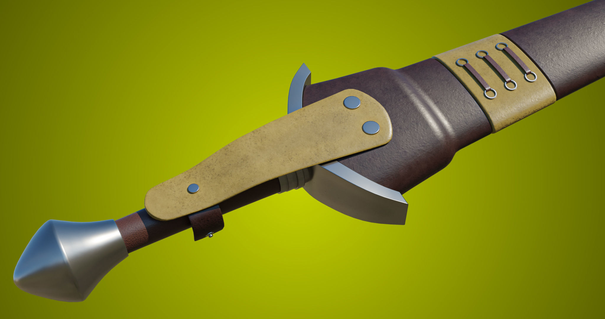 Sword 08 Game-Ready PBR Unity UE Arnold V-Ray Textures Included Low-poly 3D model_7