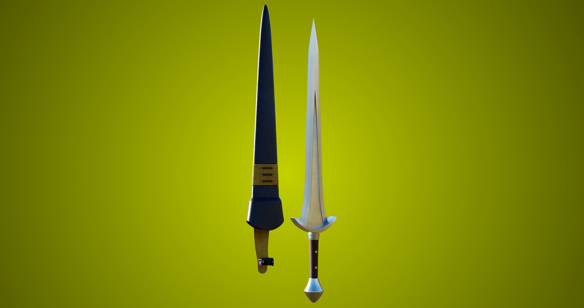 Sword 08 Game-Ready PBR Unity UE Arnold V-Ray Textures Included Low-poly 3D model_24