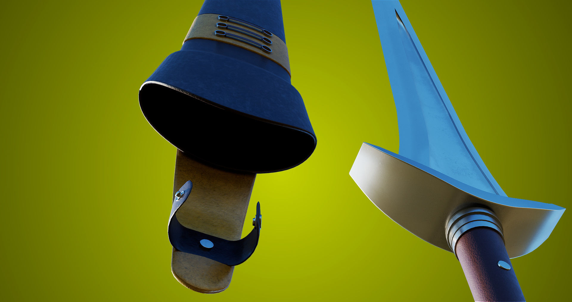Sword 08 Game-Ready PBR Unity UE Arnold V-Ray Textures Included Low-poly 3D model_21