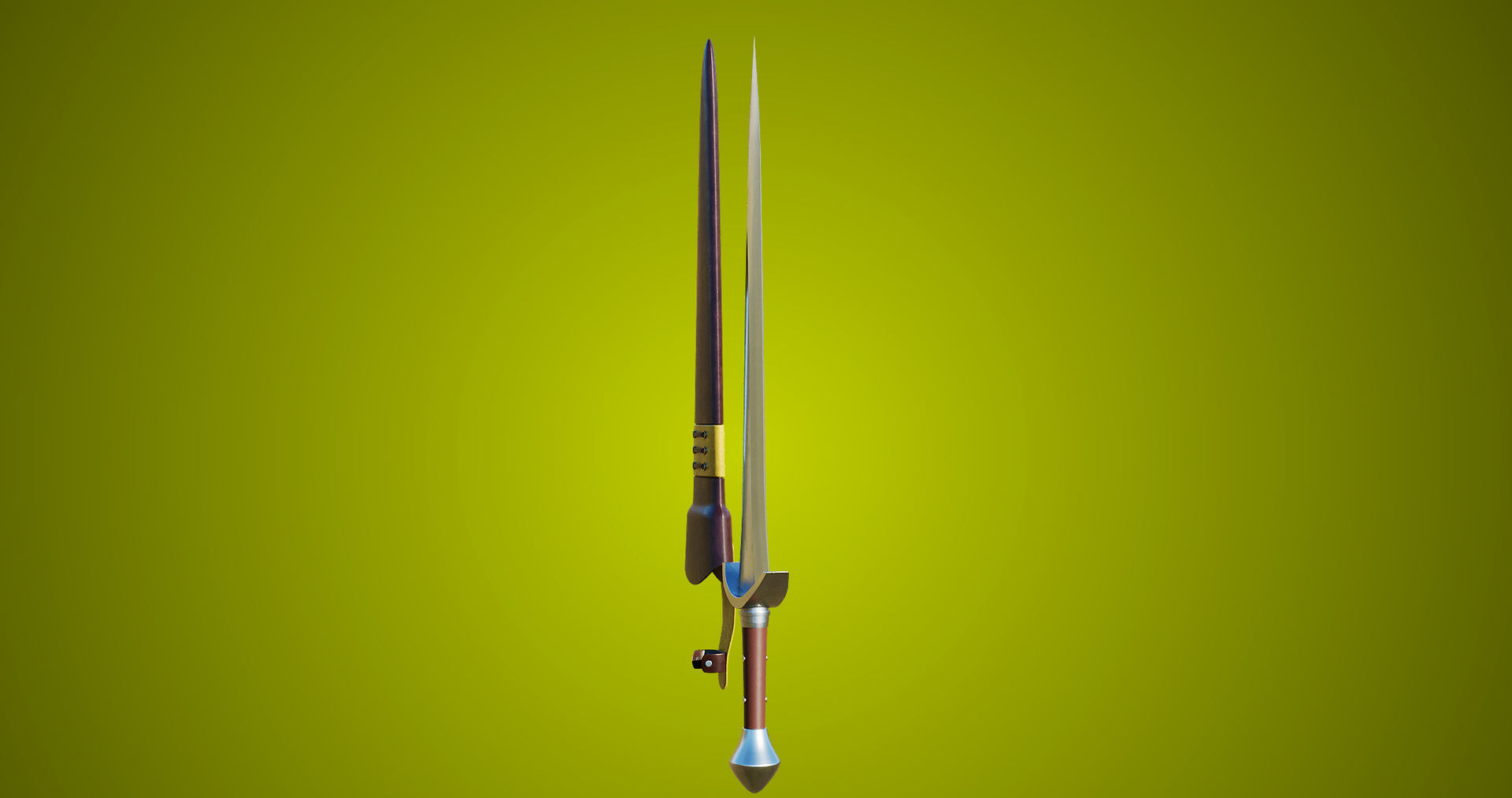 Sword 08 Game-Ready PBR Unity UE Arnold V-Ray Textures Included Low-poly 3D model_12
