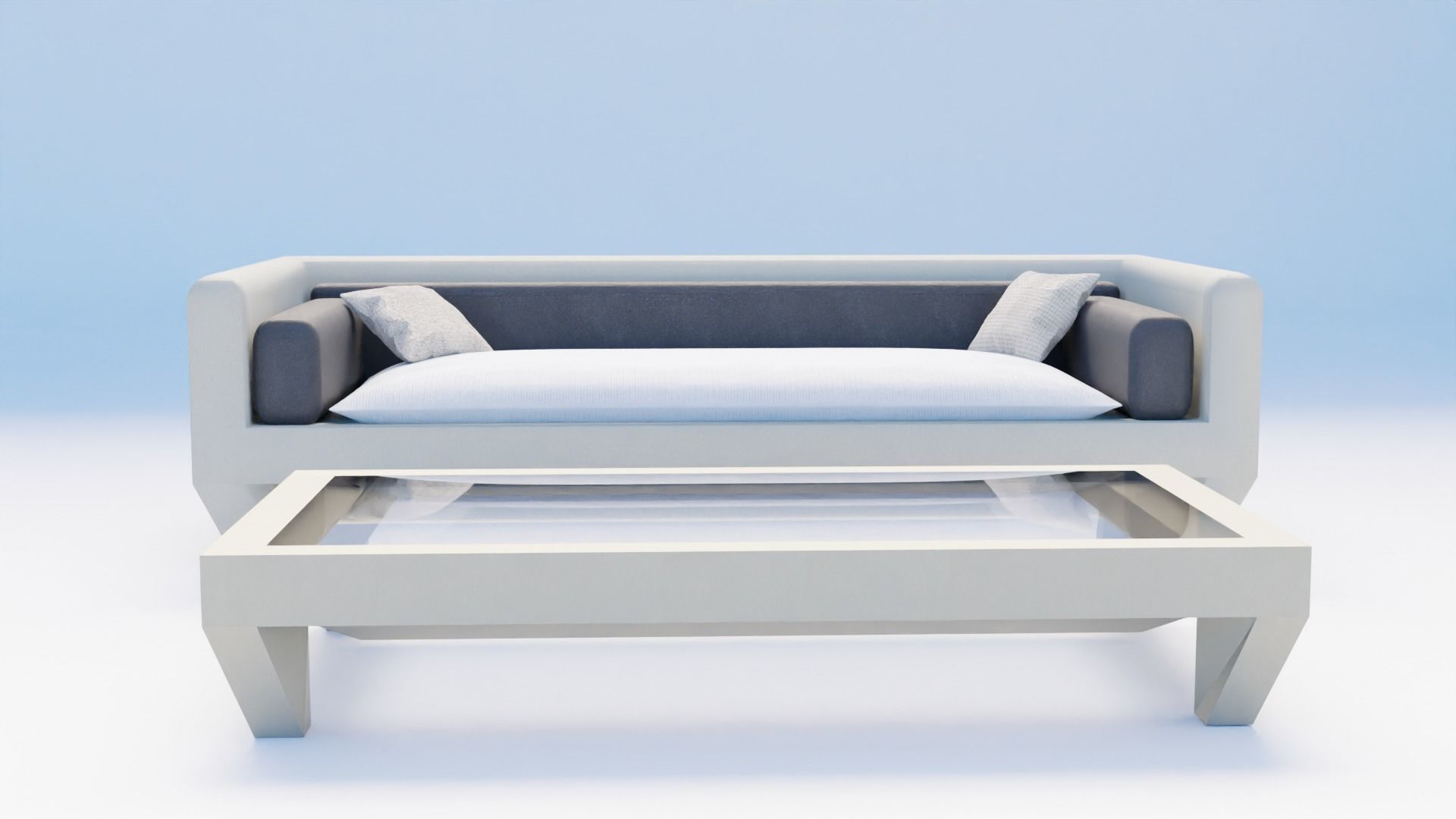 Mueble con mesa de Centro  Free 3D model_2