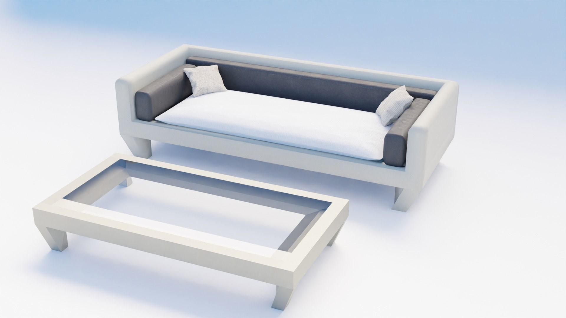 Mueble con mesa de Centro  Free 3D model_4