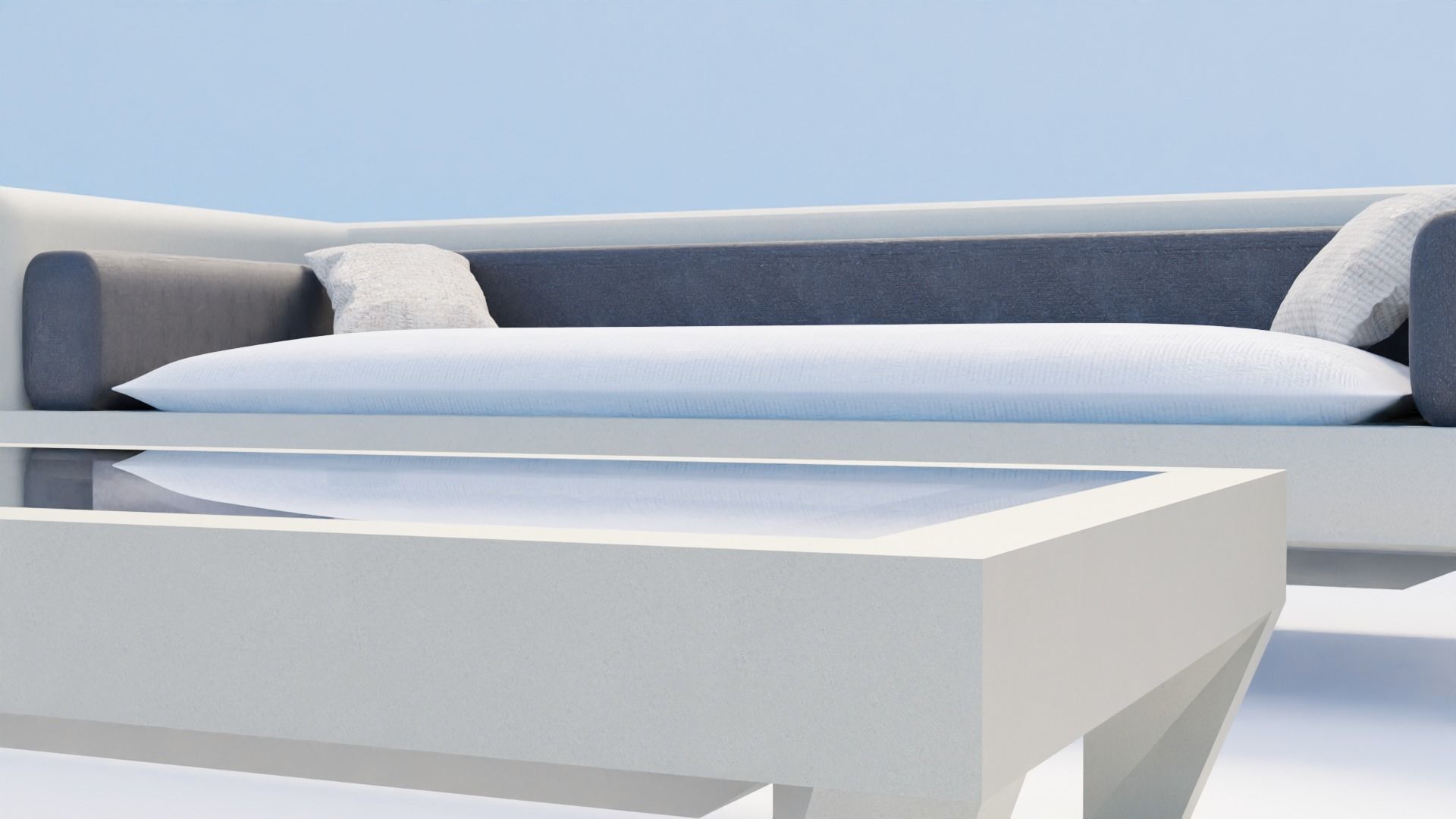 Mueble con mesa de Centro  Free 3D model_1