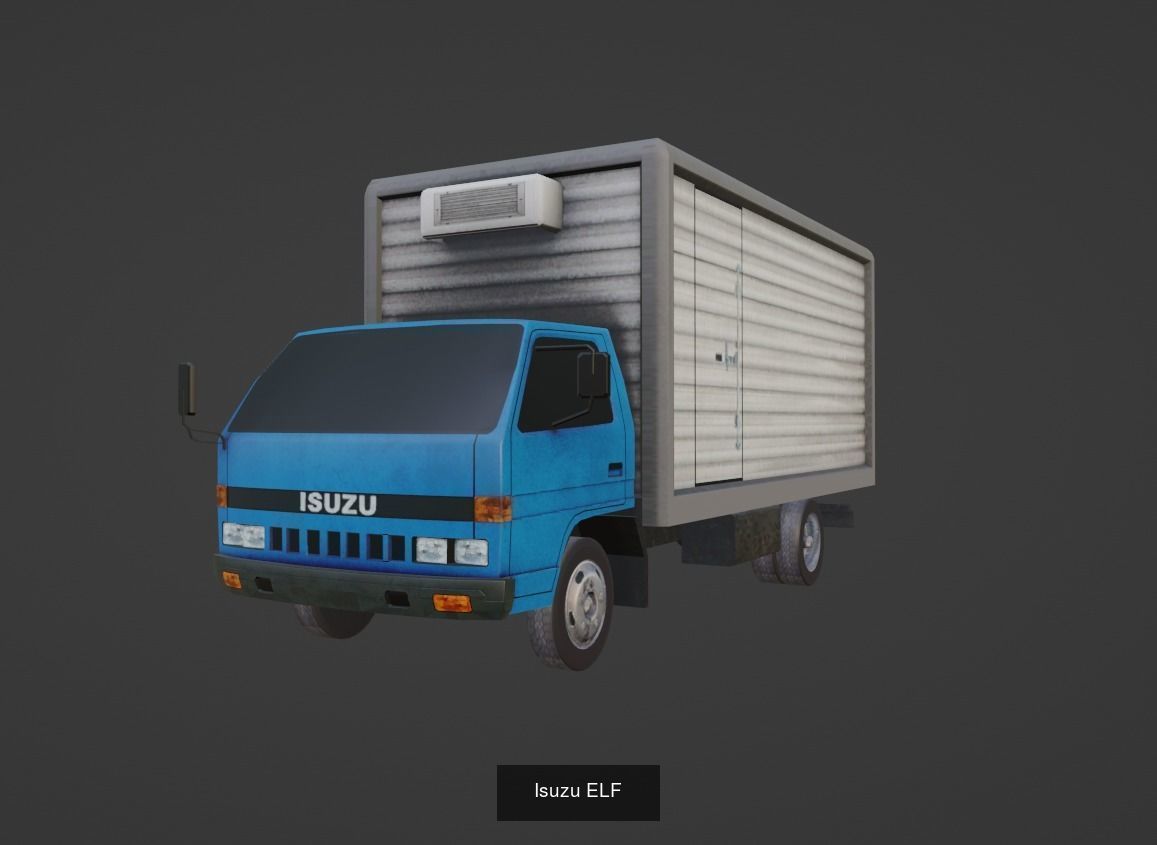 City Trucks Pack 3D Model Collection_4
