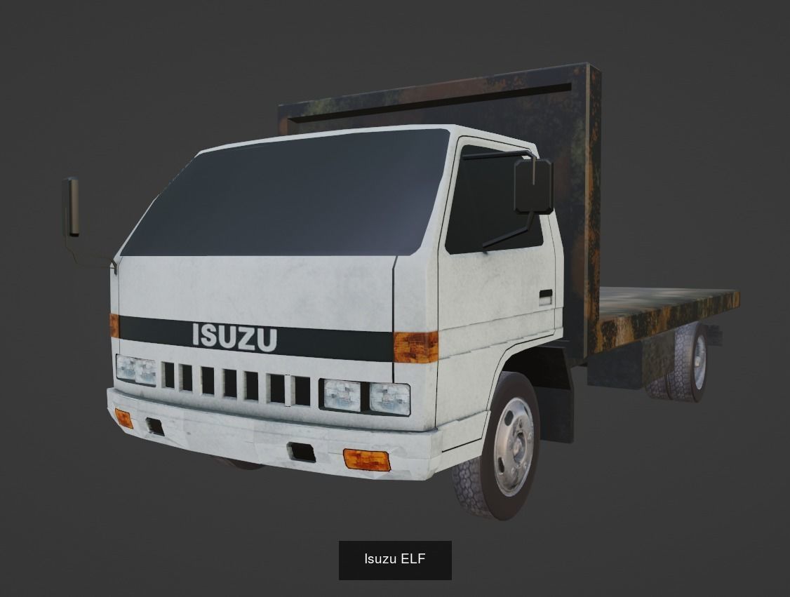 City Trucks Pack 3D Model Collection_3
