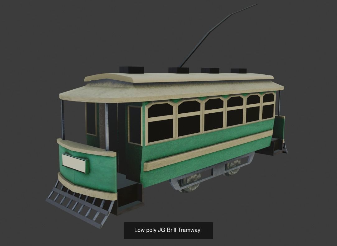 Low-poly Vintage Vehicles Pack 3D Model Collection_2