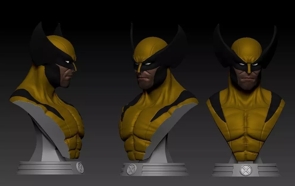 Wolverine Bust STL 3D print model