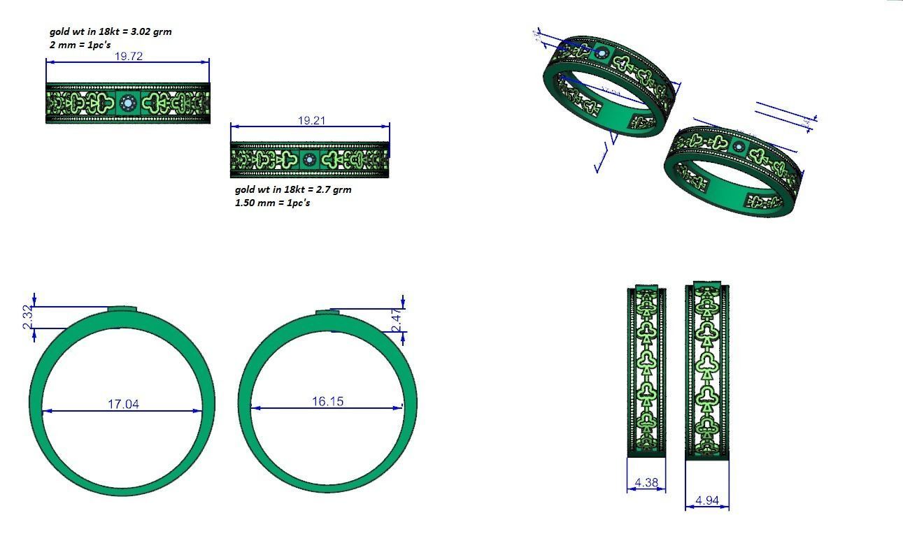 Wedding Band - 808 3D print model_12