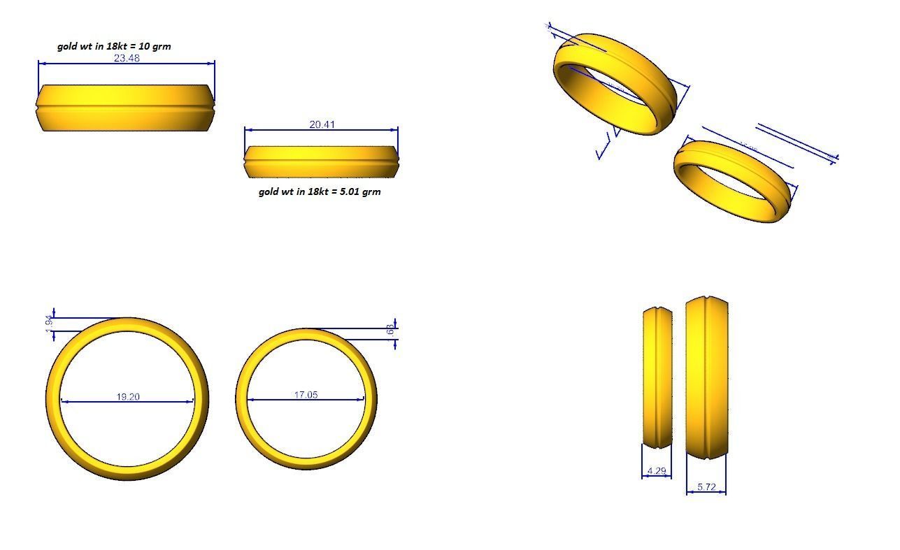 Wedding Band - 108 3D print model_5