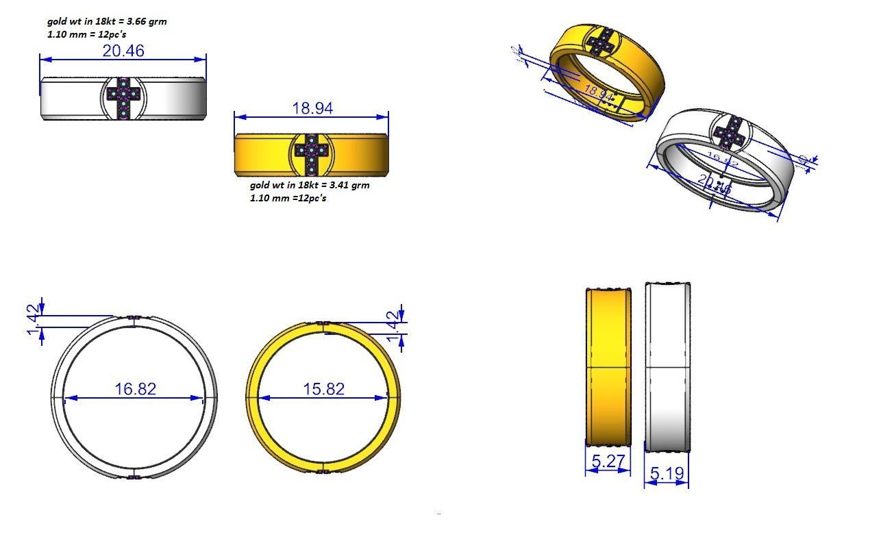 Wedding Band - 2165 3D print model_5