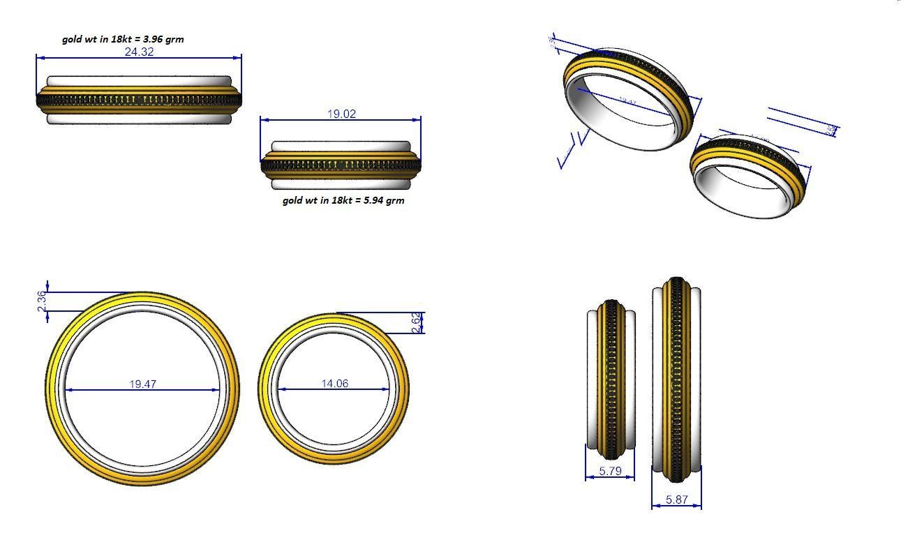Wedding Band - 2888 3D print model_5