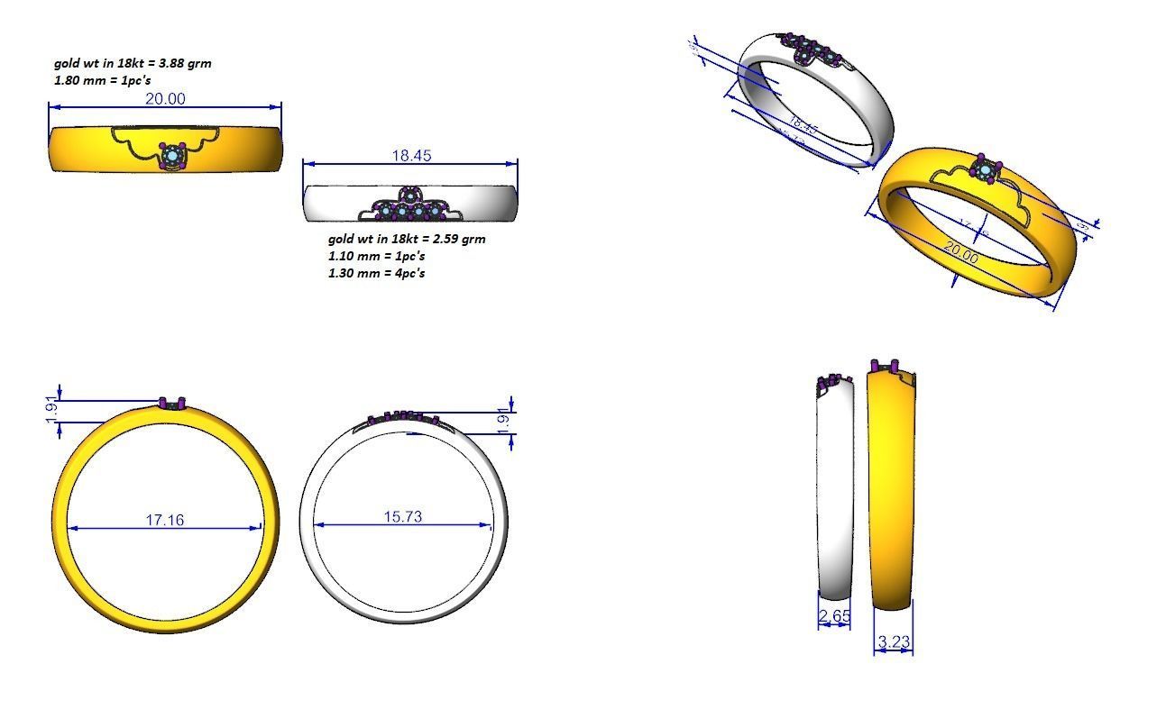 Wedding Band - 3625 3D print model_5