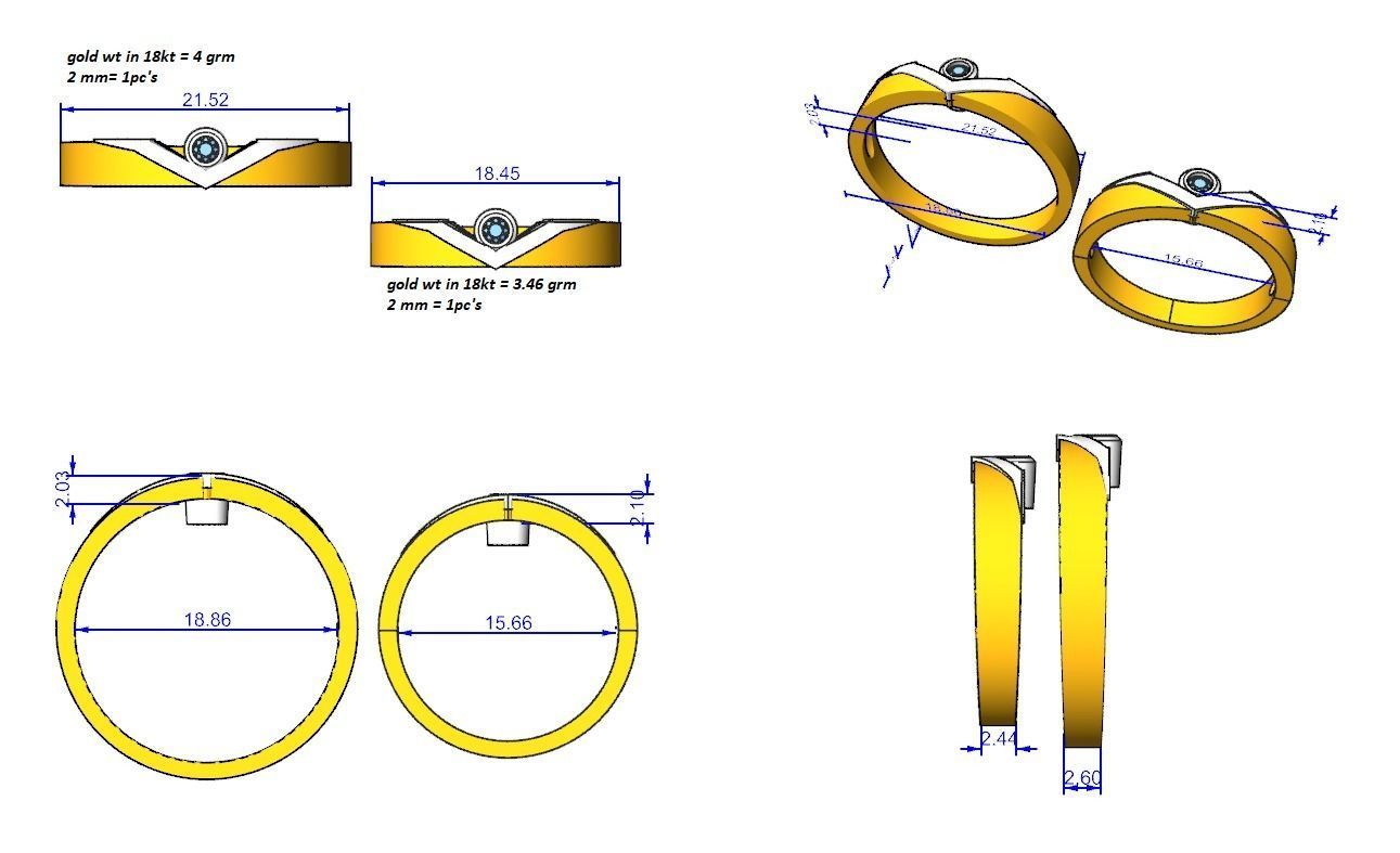 Wedding Band - 4525 3D print model_5