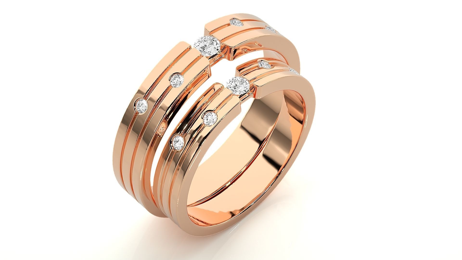 Wedding Band - 7374 3D print model_4