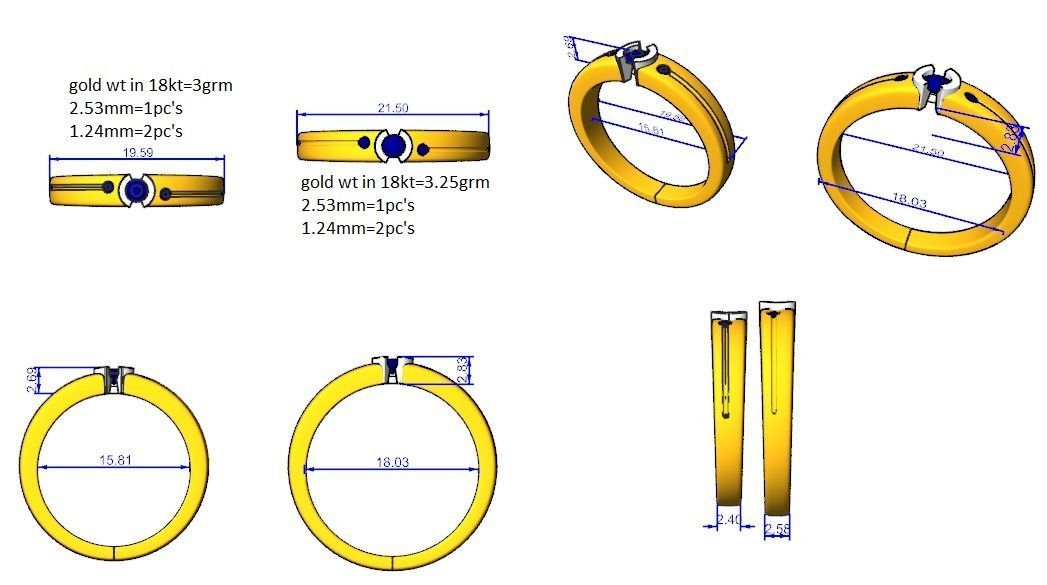 Wedding Band - 7463 3D print model_6
