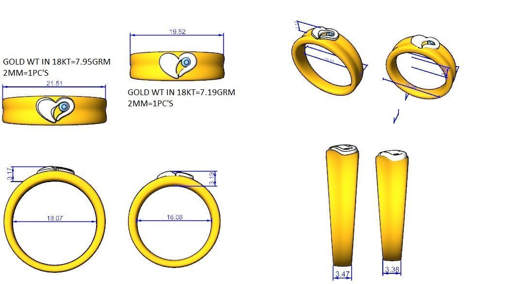 Wedding Band - 8102 3D print model_5