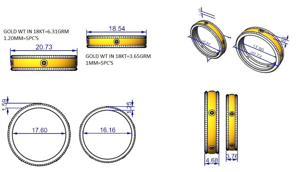 Wedding Band - 8193 3D print model_4