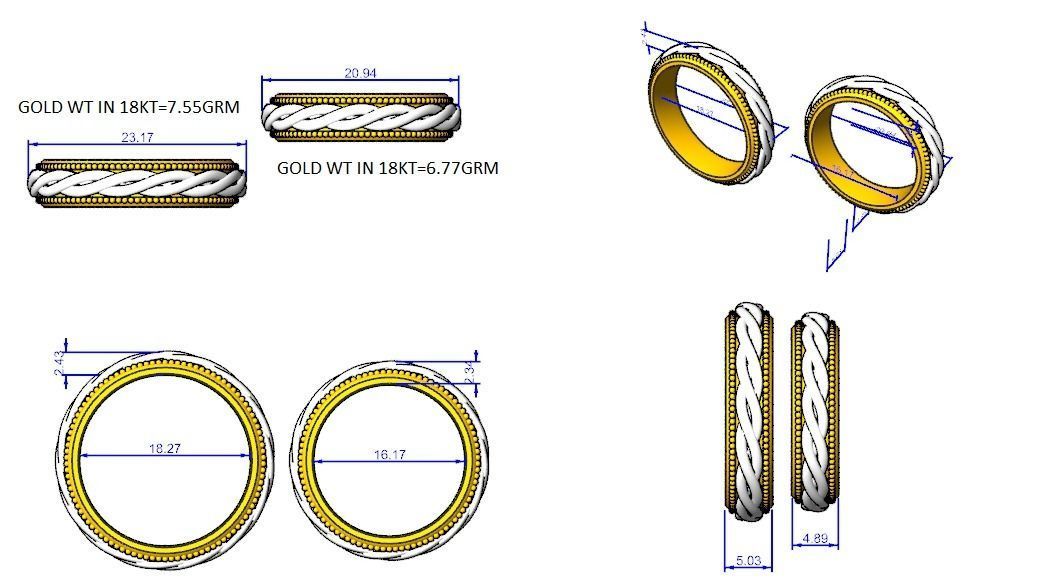 Wedding Band - 8933 3D print model_4
