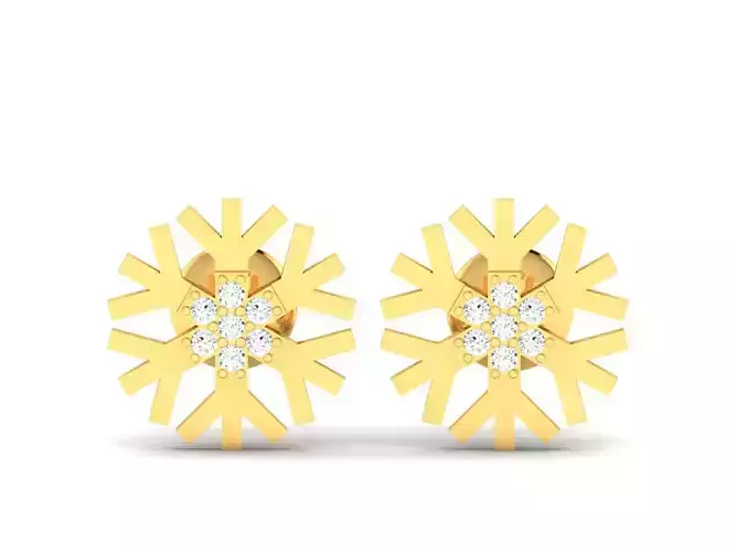 Women Daimond Earring 3dm stl obj fbx Render Details