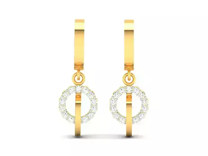 Women Daimond Earring 3dm stl obj fbx Render Details