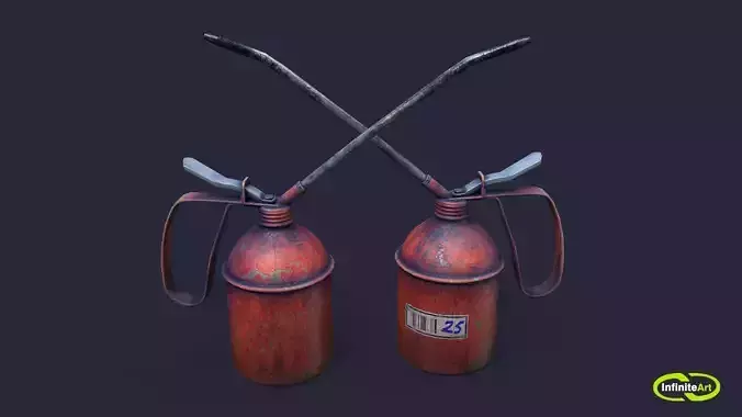 Oil Can Low-poly 3D model