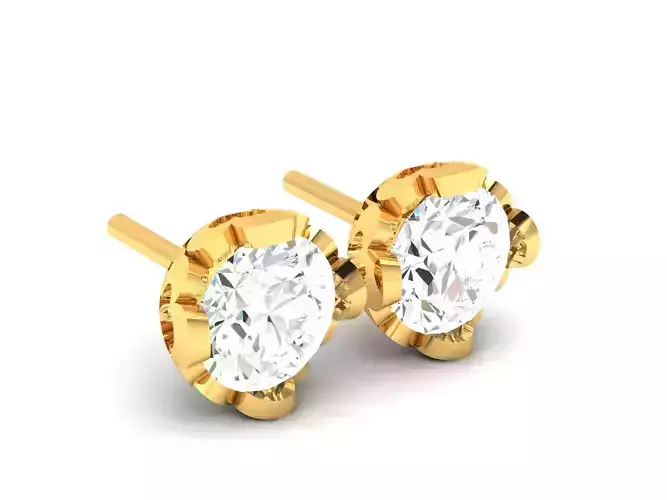 Women Daimond Earring 3dm stl obj fbx Render Details