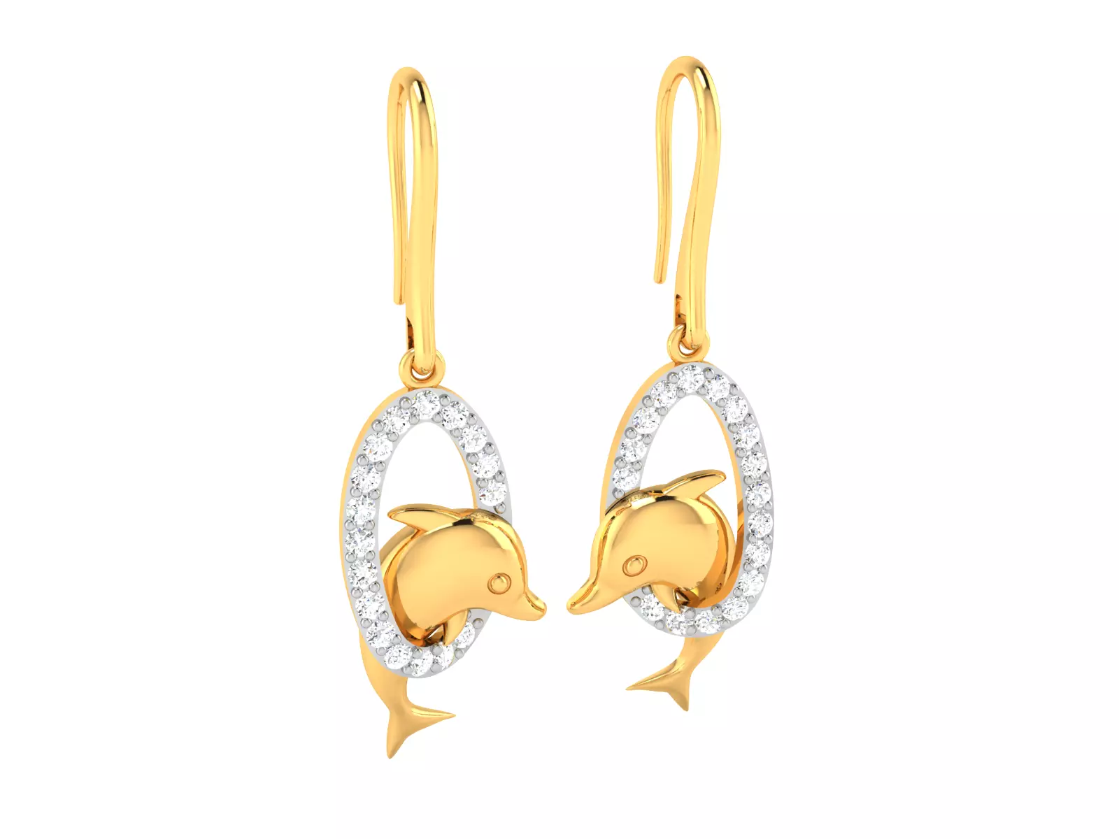 Women Daimond Earring 3dm stl obj fbx Render Details 3D print model
