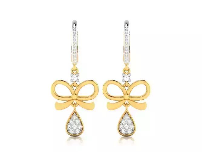 Women Daimond Earring 3dm stl obj fbx Render Details