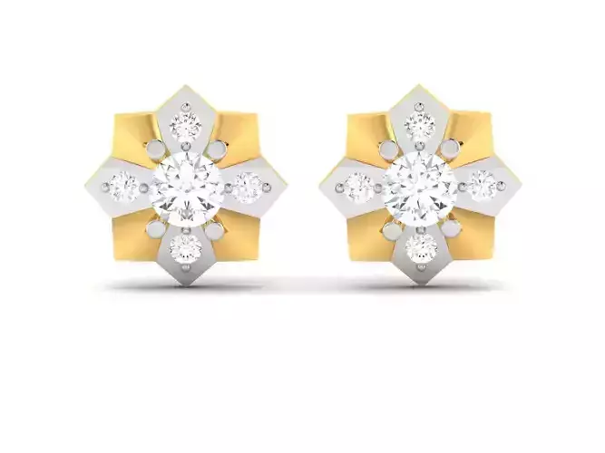 Women Daimond Earring 3dm stl obj fbx Render Details