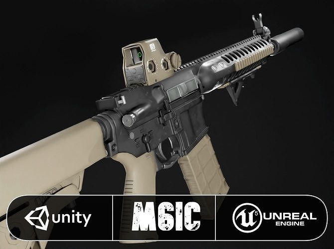 M6IC - PBR and Low-poly 3D model
