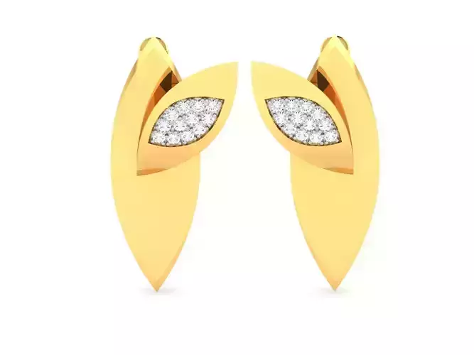 Women Daimond Earring 3dm stl obj fbx Render Details