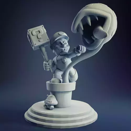 Mario Bros Attack 3D print model