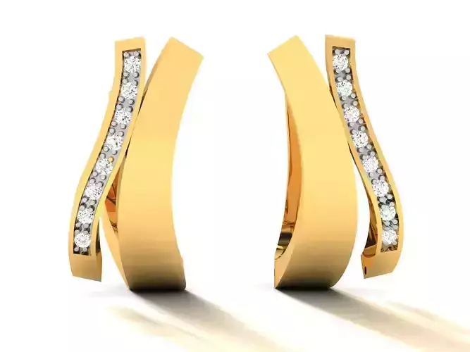 Women Daimond Earring 3dm stl obj fbx Render Details