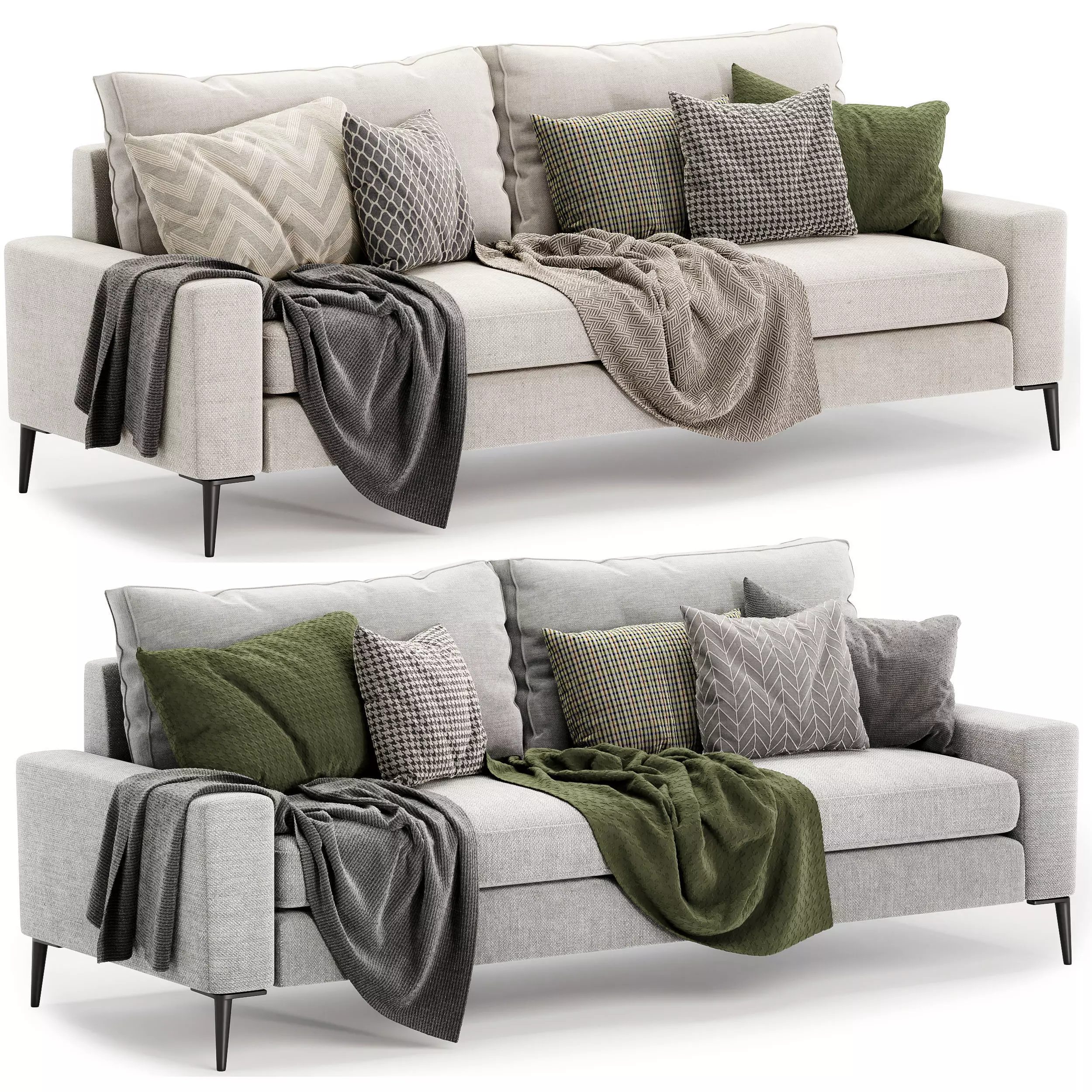 Nova fabric sofa 3D model_0
