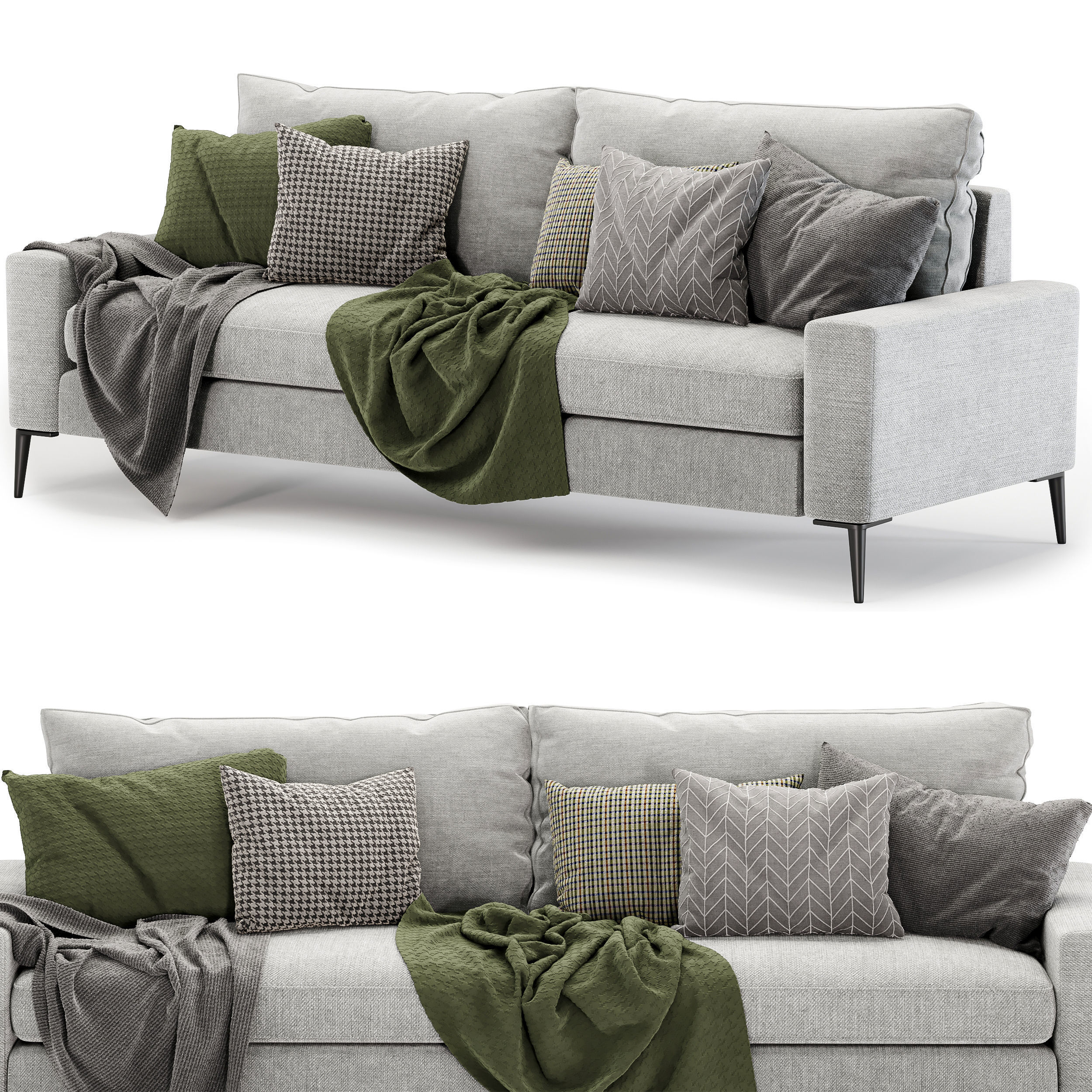 Nova fabric sofa 3D model_2
