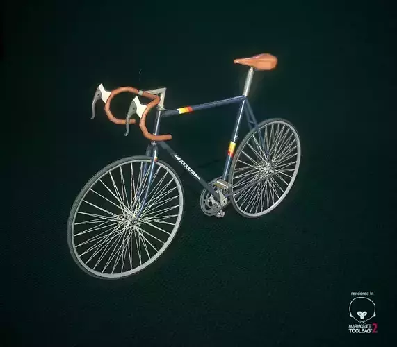 Low poly vintage bicycle Low-poly 3D model