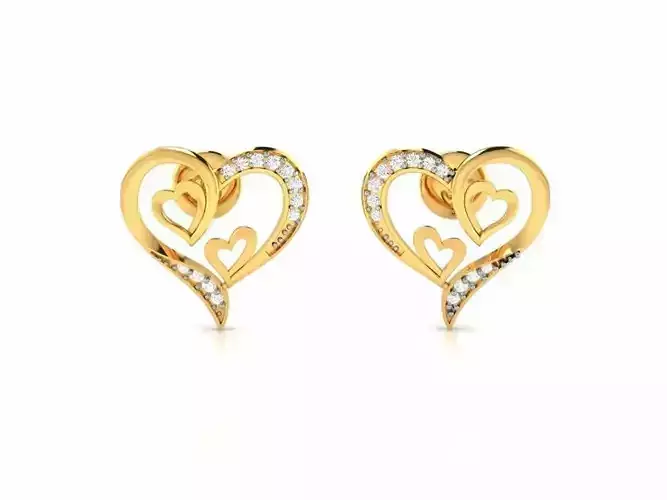 heart pendant diamond gold