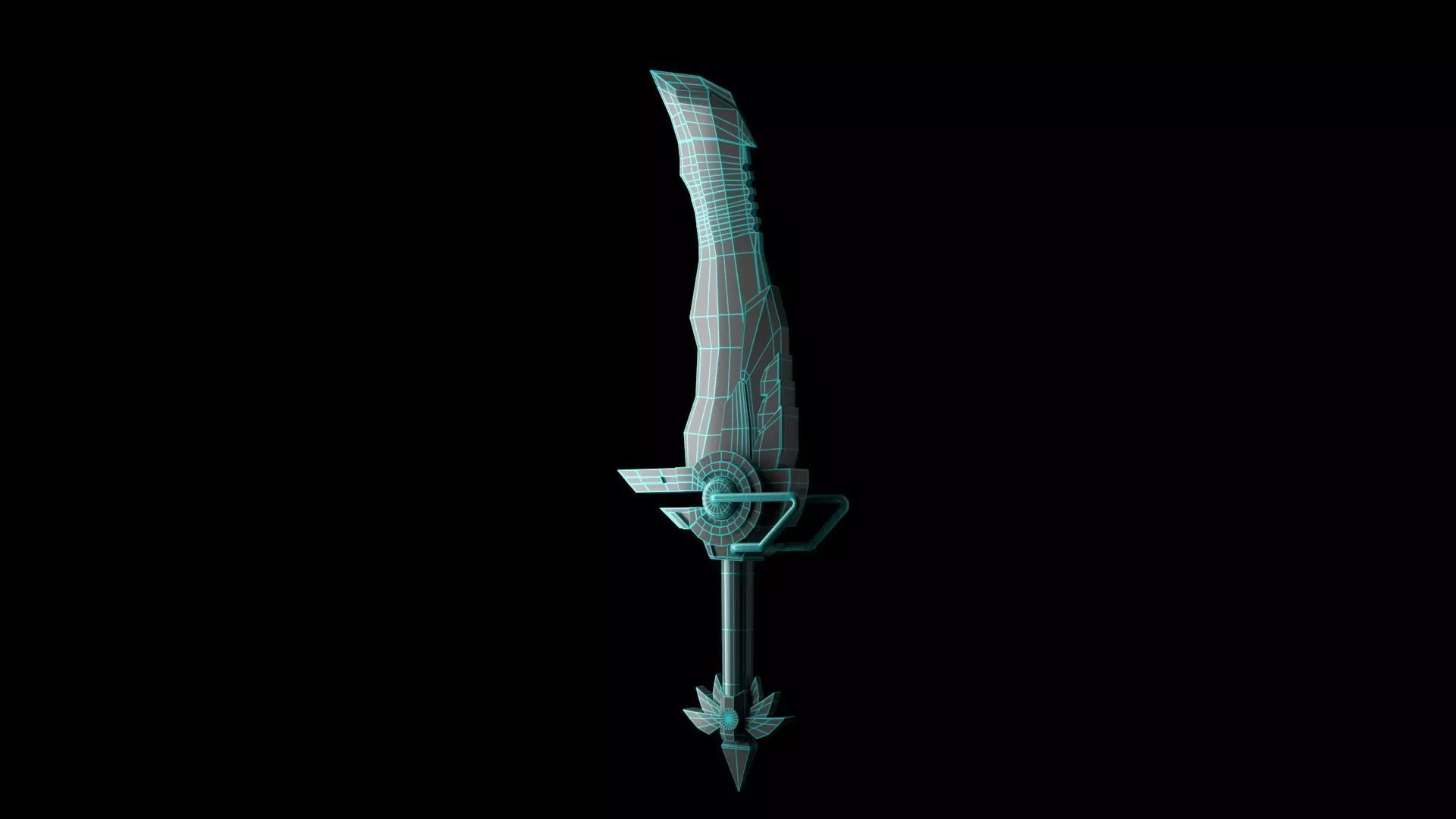 Sci fi magical sword 3D model_0